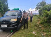 Unit Gakum Satlantas Polres Bima Kabupaten Laksanakan Olah TKP Lakalantas Tunggal di Desa Monggo