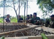 Tim Wasrik Kodam IX Tinjau Pembangunan Jembatan Garuda
