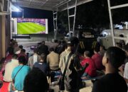 Seru! Polsek Kediri Gelar Nobar World Cup 2026 Bareng Warga