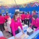 Waka Polda NTB Disambut Ketua Bhayangkari Cabang Bima Saat Tinjau Stand Bazaar Polres Bima dan Pasar Rakyat Serta Bakti Sosial Polres Bima Kabupaten di Mapolda NTB