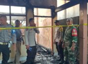 Babinsa Bersama Polri Tinjau Lokasi Kebakaran MTs Nujumul Huda, Bantu Penanganan Pascakebakaran