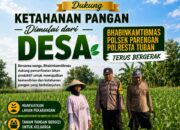 DALAM RANGKA MENDUKUNG PROGRAM ASTACITA, ANGGOTA POLSEK PARENGAN SAMBANGI PETANI DI DESA KUMPUL REJO GUNA DUKUNG KETAHANAN PANGAN.