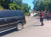 Polsek Bayan Gelar Pengaturan Rawan Siang di Jalan Raya Anyar, Himbau Keselamatan Berlalu Lintas