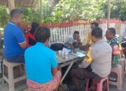 Edukasi Warga Jaga Kondusifitas Kamtibmas, Bhabinkamtibmas Polsek Monta Sambangi Desa Binaannya