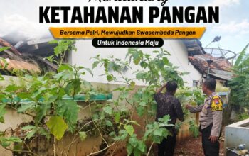 Polsek Tuban Dukung Ketahanan Pangan, Pantau Pemanfaatan Lahan Pekarangan Warga