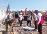 Polsek Woha Bersama TNI dan Masyarakat Gelar Gotong Royong Bersihkan Sampah di Pasar Tente
