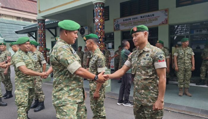 Dua Momentum Pengabdian Warnai Upacara Kodim Mataram