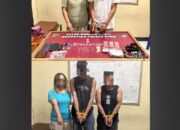 Grebek Kampung Narkoba di Kecamatan Bolo 2 Pasutri dan 1 Oknum Mahasiswa diamankan BB 6,06 disita oleh Satresnarkoba Polres Bima