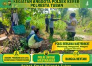 DEMI DUKUNG PROGRAM KETAHANAN PANGAN, ANGGOTA POLSEK KEREK SILATURAHMI DENGAN KELOMPOK TANI