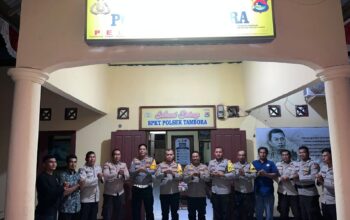 Lawatan Kerja di Polsek Tambora, Kapolres Bima Kabupaten:Warning Jauhi Narkoba dan Selalu Dekat Dengan Masyarakat